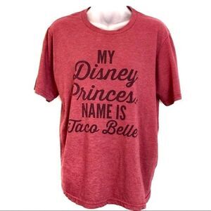 District Disney Princess Taco Belle Red Graphic Tee Size Small